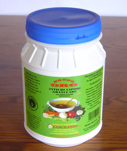 brodo granulare per il catering e la trasformazione in confezione da 1 kg, alla carne, vegetale, al pollo e ai funghi porcini. Inoltre al pesce con e senza glutammato